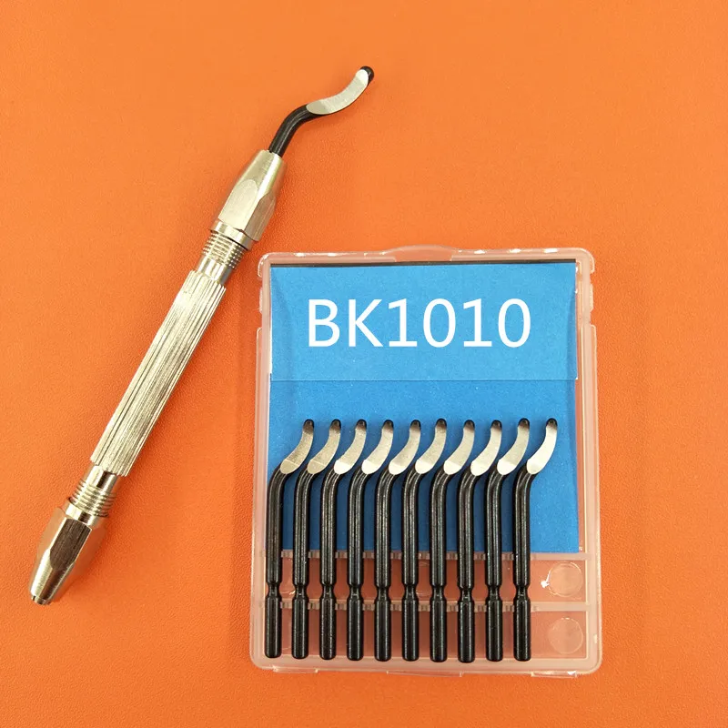 Лезвие с фиксированной ручкой Обрезной нож bs скребок для снятия заусенцев 1012 1018