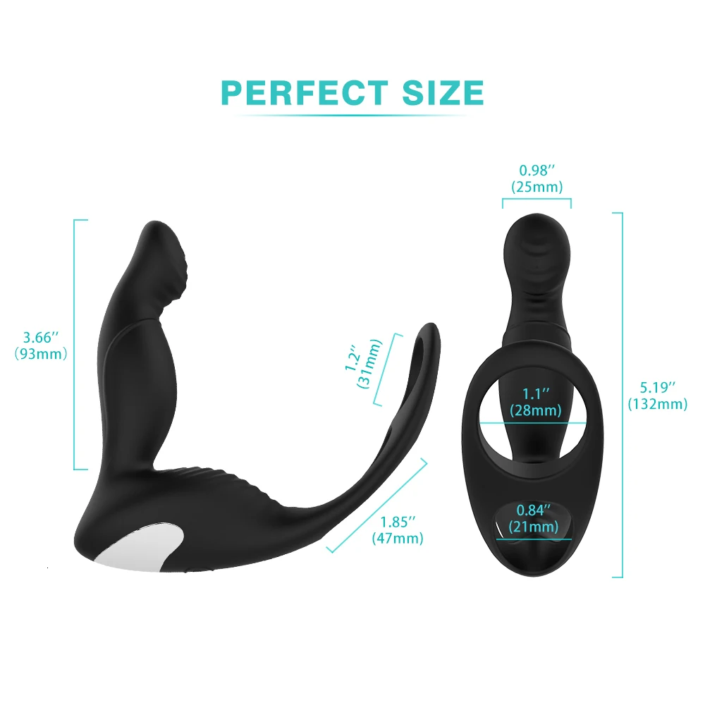 9 скоростей анальный фаллоимитатор простаты вибратор с пенисом кольцо