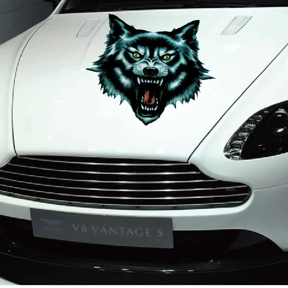 1 шт. наклейка на голову волка с животными бампер окна автомобили грузовики