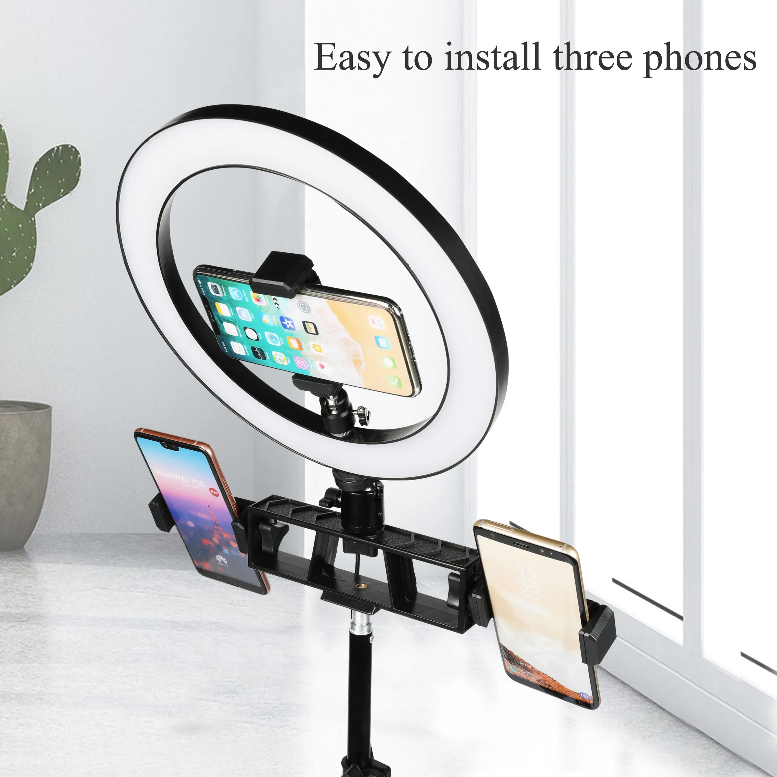 Светодиодный кольцевой светильник для селфи с регулируемой яркостью 5500K