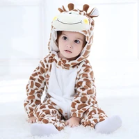 27kids cute giraffe romper baby winter clothes animal hooded cartoon onesie toddler boy girl pajama newborn jumpsuit