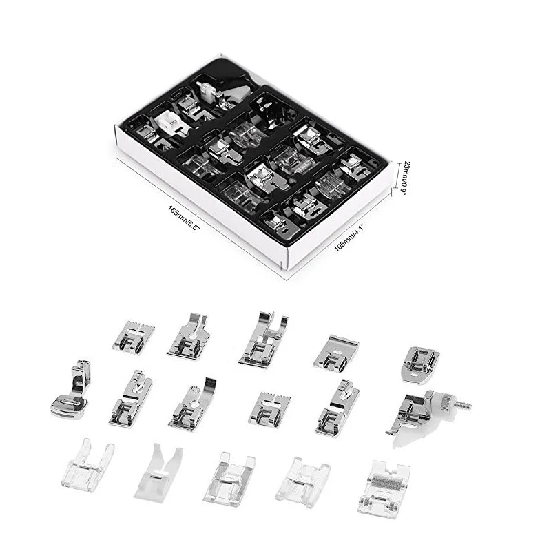 

Household Sewing Machine Presser Foot Multifunctional Sewing Accessories Commonly Used 16 Presser Foot Set Combination