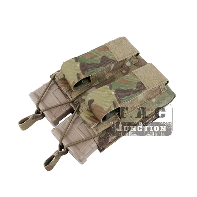 Emerson Тактический 5,56& пистолет модульный подсумок EmersonGear двойной открытый MOLLE/PALS Военная стрельба Mag Чехол кобура
