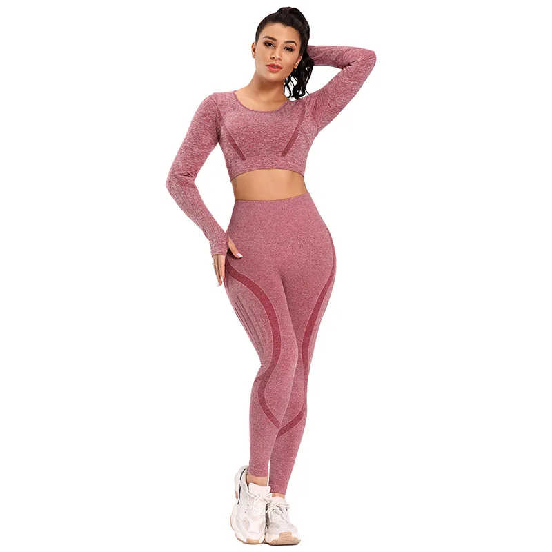 New European American Peach Hip Yoga Suit Female Seamless High Waist Tight Quick-drying Breathable Sportswear |