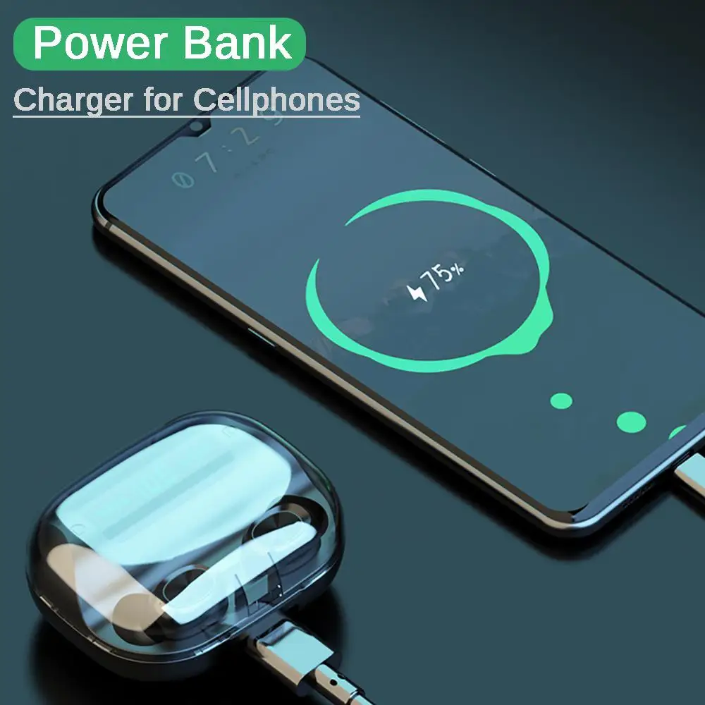 

EastVita F10 TWS Bluetooth Earphone BT5.0 Touch Control Earbuds Stereo Music Headset 1200mAh Power Bank