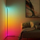 Нордический светодиодный Угловой торшер RGB для спальни, гостиной, атмосферные огни, красочный домашний декор, внутреннее освещение, стоячие лампы