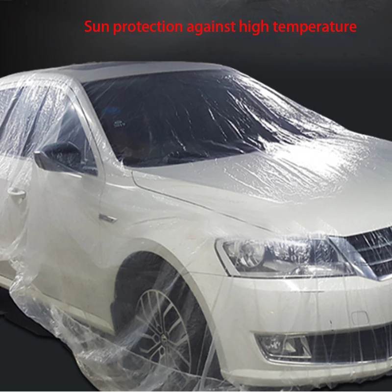 Автомобильный одноразовый чехол для автомобиля водонепроницаемый прозрачный