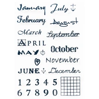month number clear rubber stamps silicone for diy scrapbooking card making photo album crafts decoration new stamps