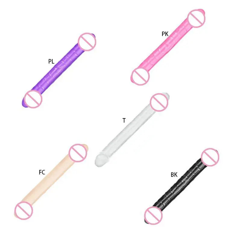 Длинный реалистичный фаллоимитатор с двумя головками Анальная пробка гибкий