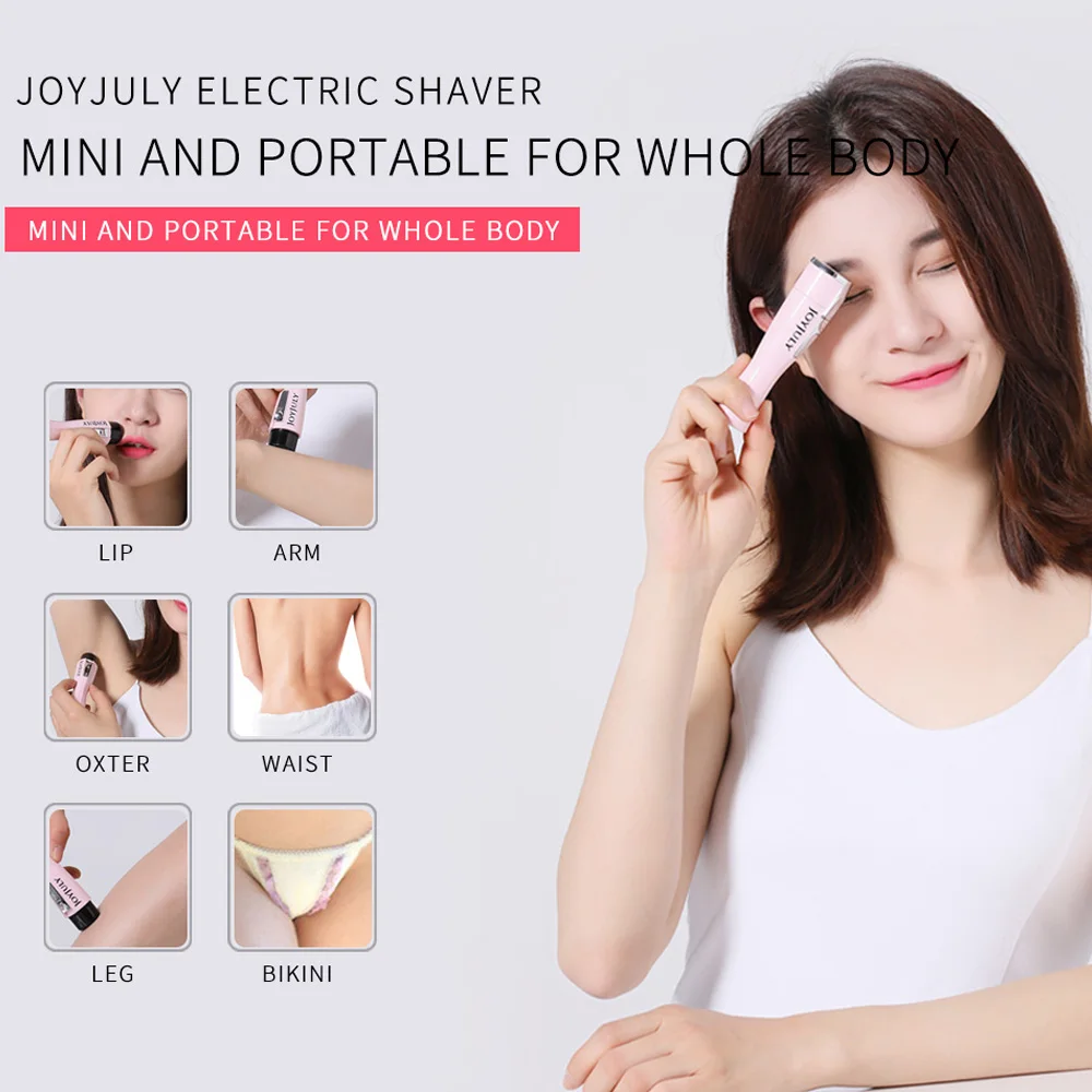 JOYJULY Facial Hair Remover Lady Shaver For Body Lipstick Neck Leg Shaving Razor Depilator for Women Portable | Красота и здоровье