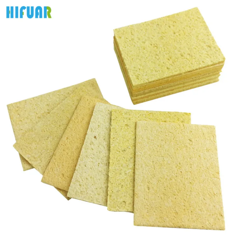 10 шт. желтые чистящие губки для прочной пайки сварочной станции наконечники