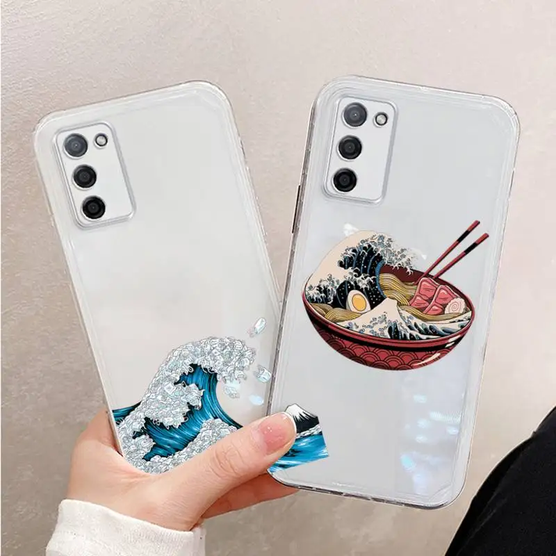 

The Big Wave of kanagawa Phone Case For Xiaomi Mi 11 Ultra Lite 10 Redmi Note 9 8 7 9a K30S K40 Pro Transparent Coque