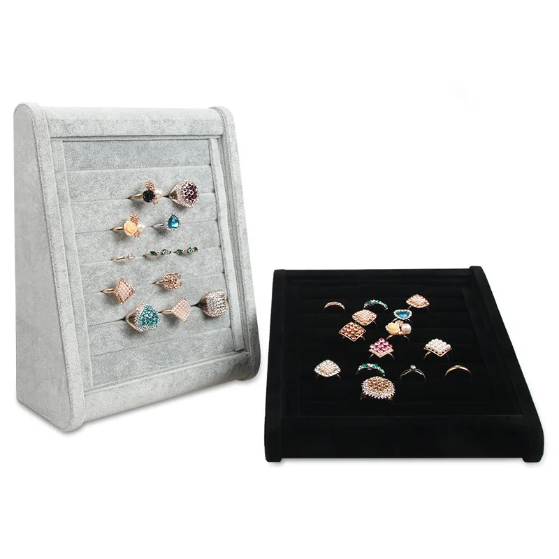 Органайзер для сережек и колец из дерева бархата 3 цвета 23 см * 18 5 8 см|Упаковка