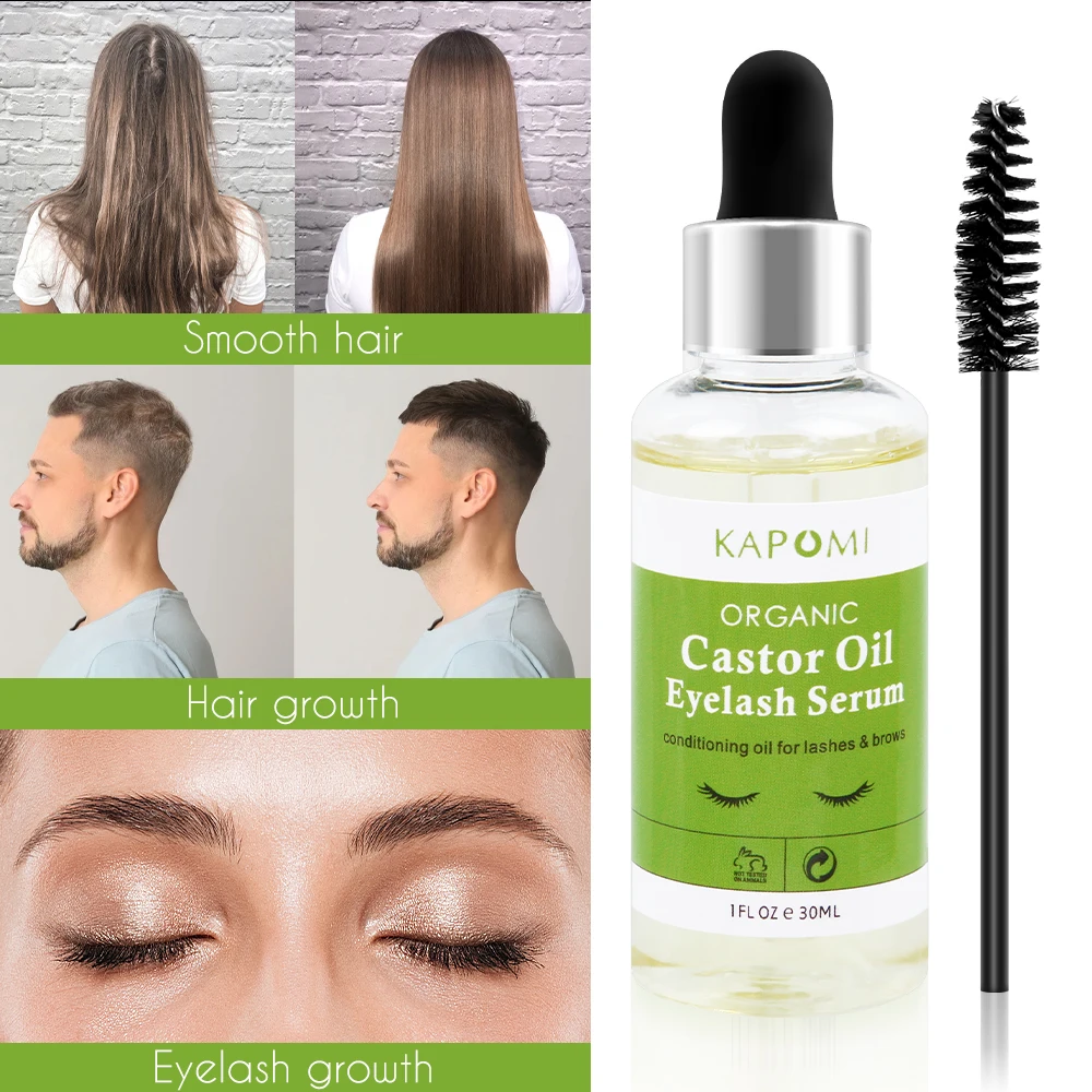 Natural Castor Oil Eyelashes Growth Essential Thick Longer Nourishing Enhancer Lash Eyebrow Hair Liquid Serum | Красота и здоровье