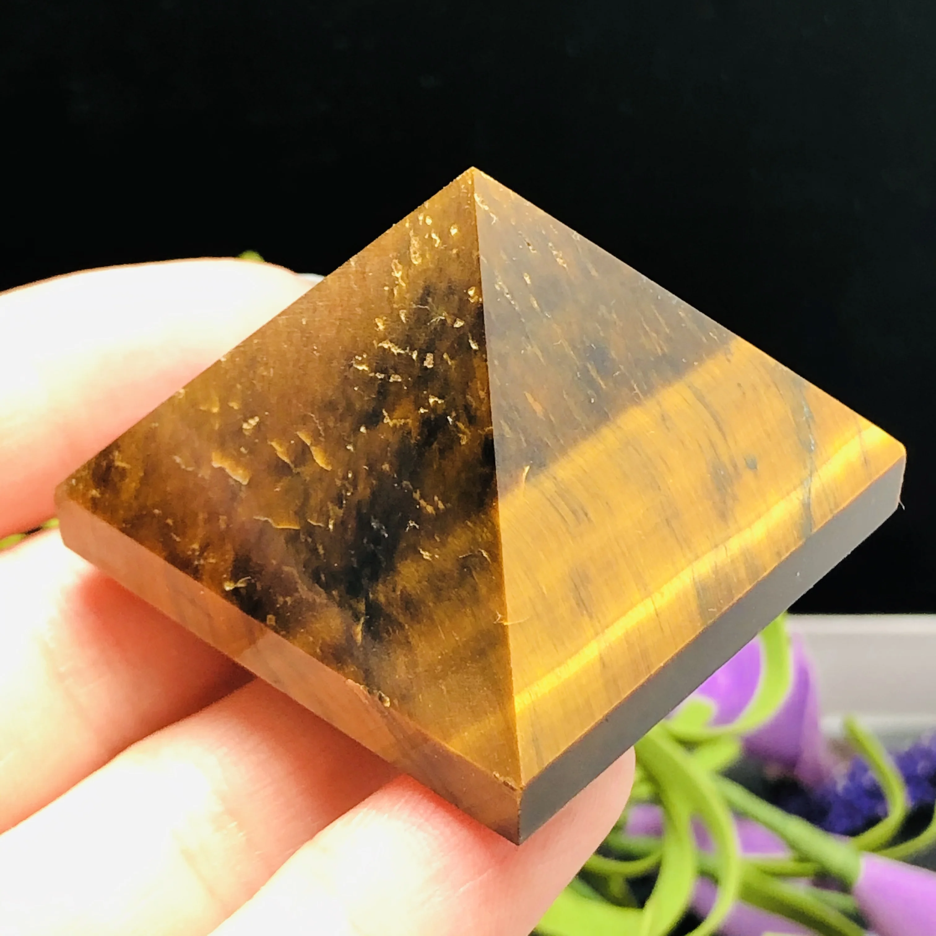 Хрустальная резная Пирамида малахит красивое украшение для дома|Камни| |