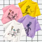 2021, летние, модные, повседневные, из мультфильма, популярная яркая детская одежда с рисунком персонажей аниме животных Рапсодия BEASTARS для детей, для девочек и мальчиков, белая футболка От 2 до 9 лет