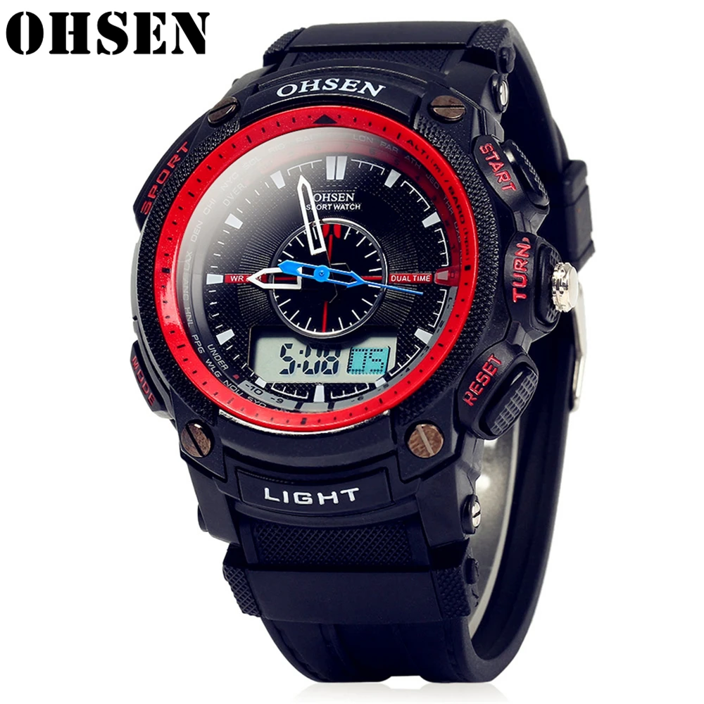 Наручные часы OHSEN новые мужские модные Цифровые многофункциональные Топ