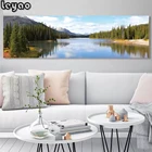 5d алмазная живопись с природным пейзажем сделай сам, картины с пейзажами, полноразмерная круглая Алмазная вышивка, мозаика с озером, домашний декор