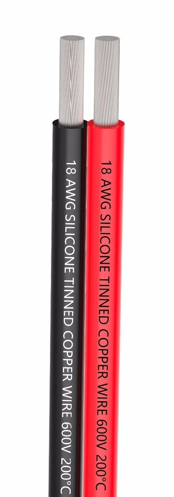 15 м 18AWG Электрический провод с силиконовой оплеткой 2-контактный Удлинительный