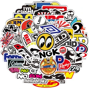 1050100pcs racing car modification jdm logo stickers aesthetic laptop car waterproof diy graffiti decal sticker packs kid toy free global shipping
