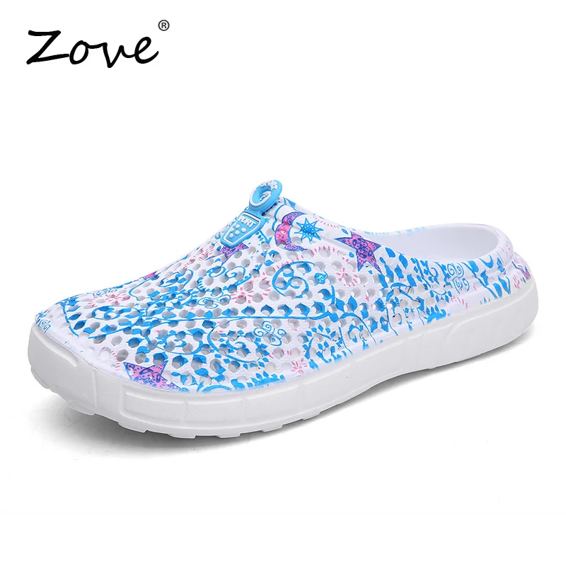 Женские сабо ZOVE легкие шлепанцы на плоской подошве пляжные сандалии zapatillas mujer