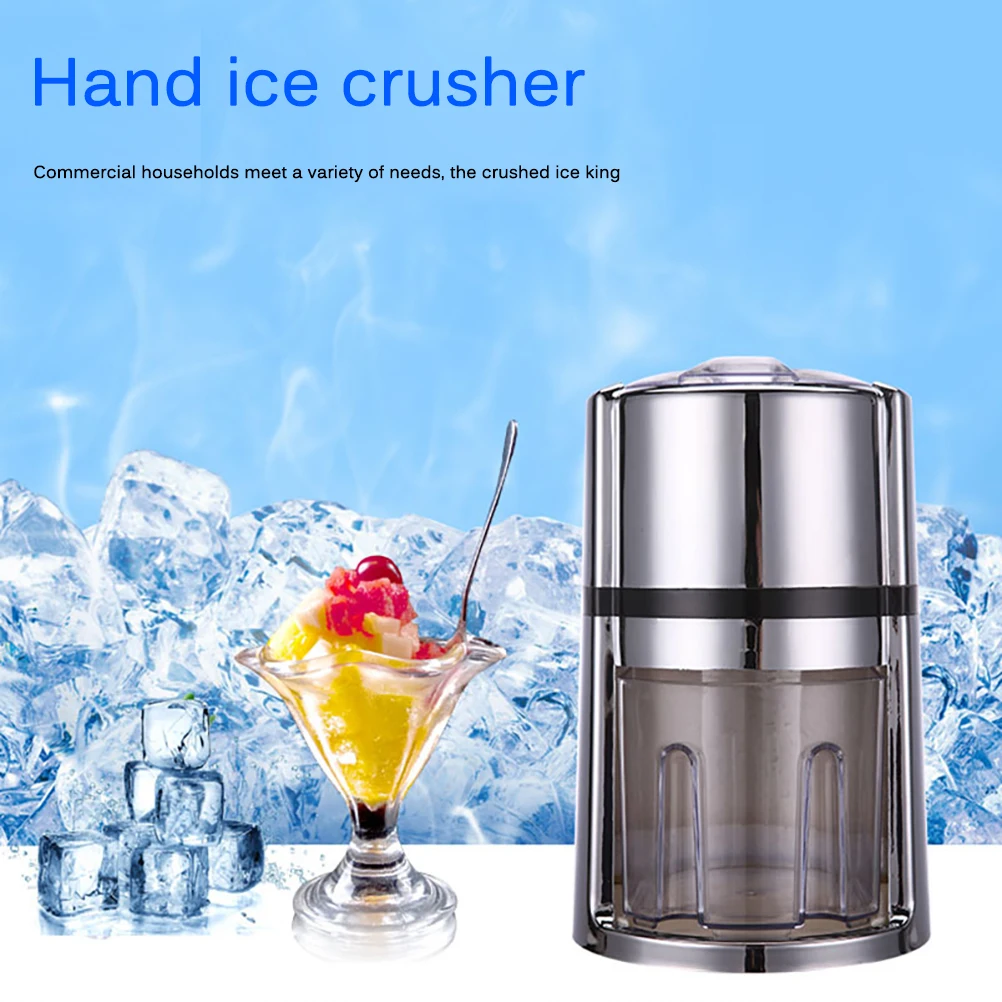 

Manual Ice Crusher Hand Crank Ice Grinder with Non-Slip Base Portable Ice Chopper Easy To Use There Are Strong Non Slip Legs