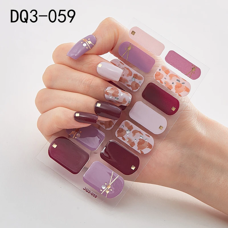 Recuerdame 14 Типсы наклейки на ногти смешанные градиентый Блестящий Nail Art Наклейки