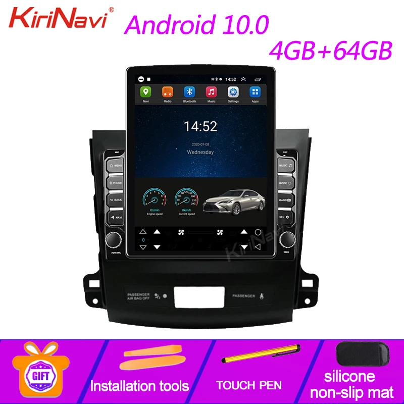 Автомагнитола KiriNavi с сенсорным экраном 9 7 дюйма Android 10 0 GPS навигацией для Mitsubishi