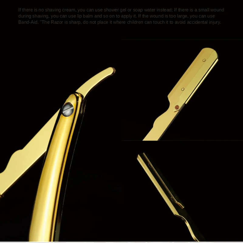 2021 Складная ручная бритва из нержавеющей стали с гальваническим покрытием ручка