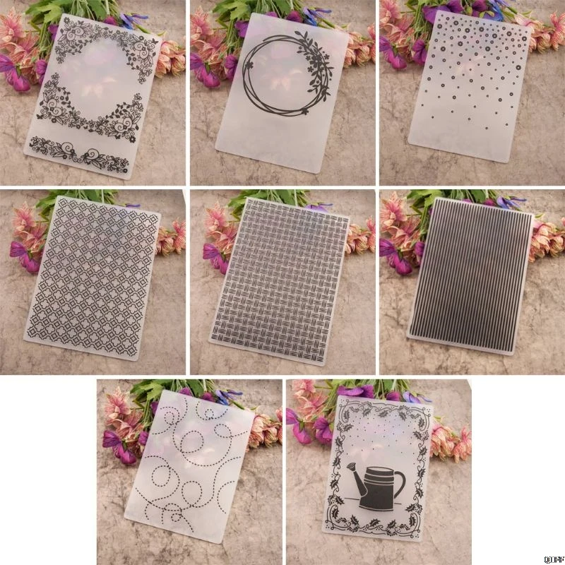 Пластиковая папка с тиснением шаблон DIY скрапбук Фотоальбом Карта ремесло полоса