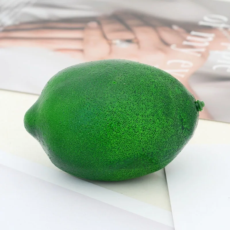 Green lemon Искусственный персик поддельные фрукты украшения дома муляж лимона Орнамент Ремесло еда фотографии реквизит - Цвет: Green lemon