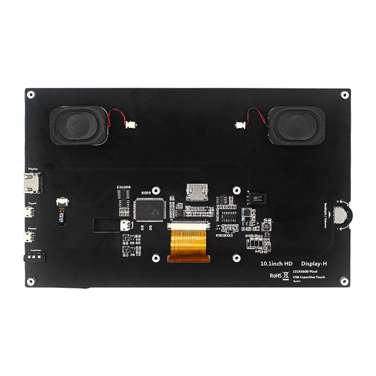 

10.1 Inch Touch Screen IPS Monitor 1024*600 High Resolution Portable IPS HD Panel for Raspberry Pi 4B 3B+ 3B 2B PC LCD Monitor