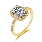 Женское кольцо из серебра 100% пробы, с муассанитом