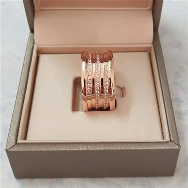 

2021 модный роскошный бренд bul узкое пружинное керамическое ажурное кольцо для пар мужчин и женщин унисекс бриллиантовое мужское r