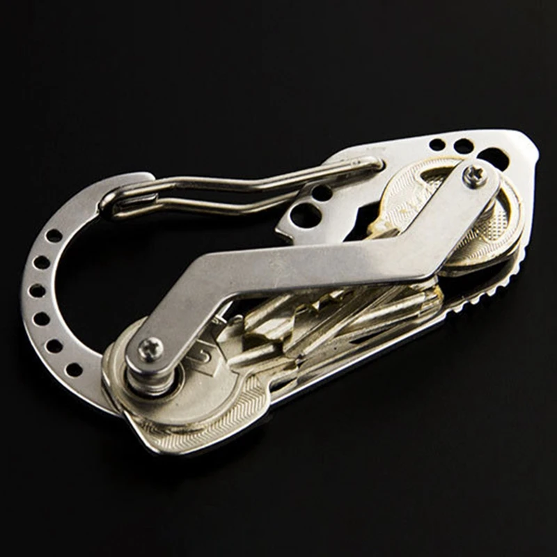 Мультиинструмент карабин из нержавеющей стали мультиинструмент брелок EDC для
