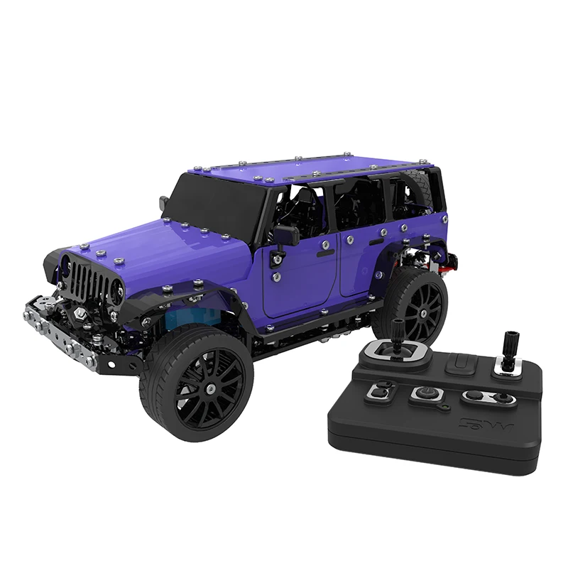 

SW 004 Alloy Assembled Remote Control Car 1:16 Stainless Steel 4 Channel Remote Control Jeep 659PCS RC Car Model Home Decoration