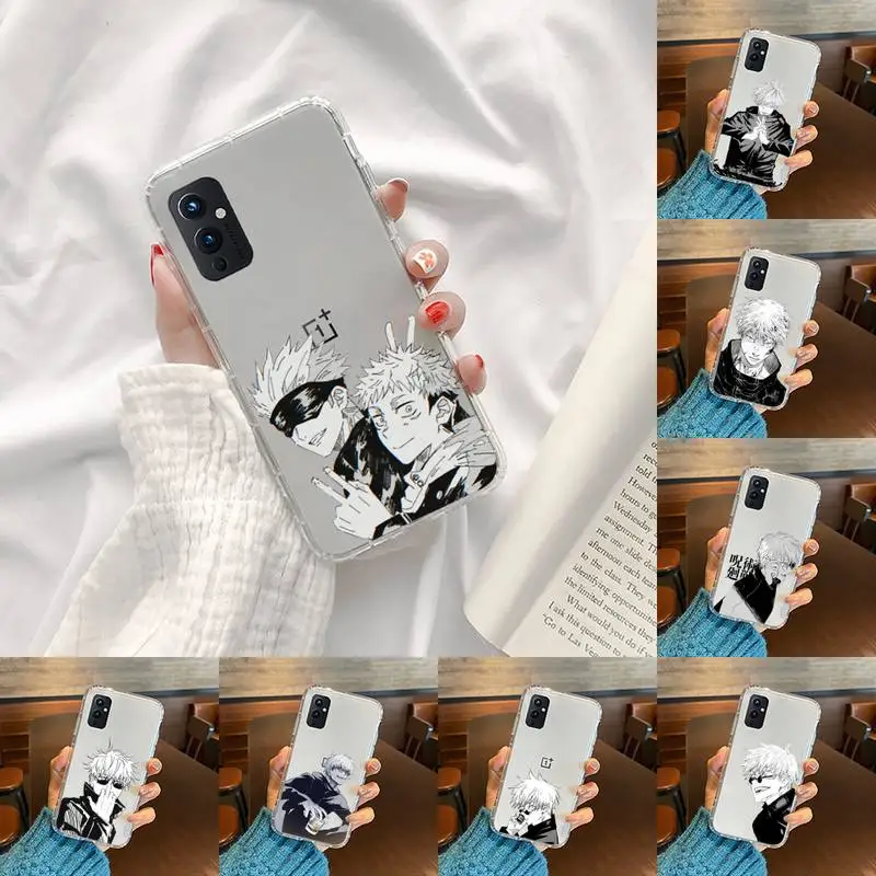 

Anime Jujutsu Kaisen Gojo Satoru Phone Case Transparent For OnePlus MEIZU MEITU M 7 8 9 16 17 T PRO XS moible bag
