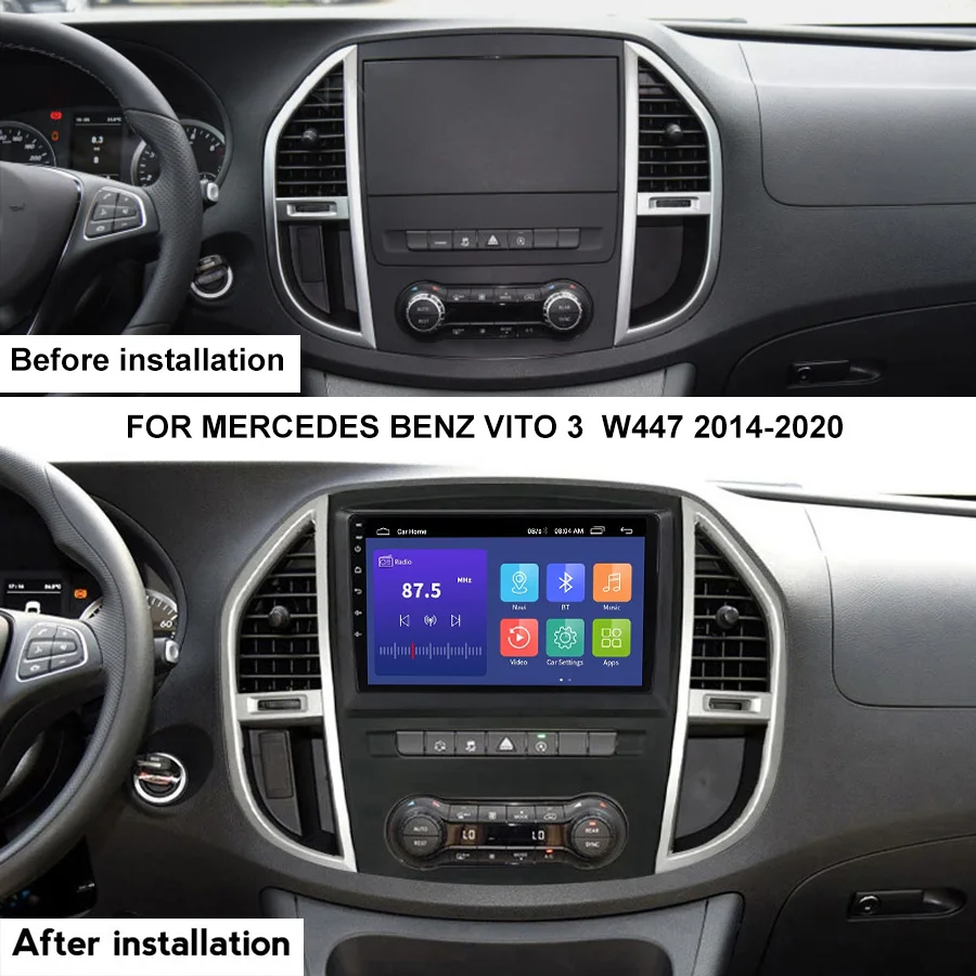 

For Mercedes Benz W447 Vito 3 2015 2016 2017 Android 11 Car Radio Multimedia Video Player Navigation GPS Carplay Auto Radio Wifi