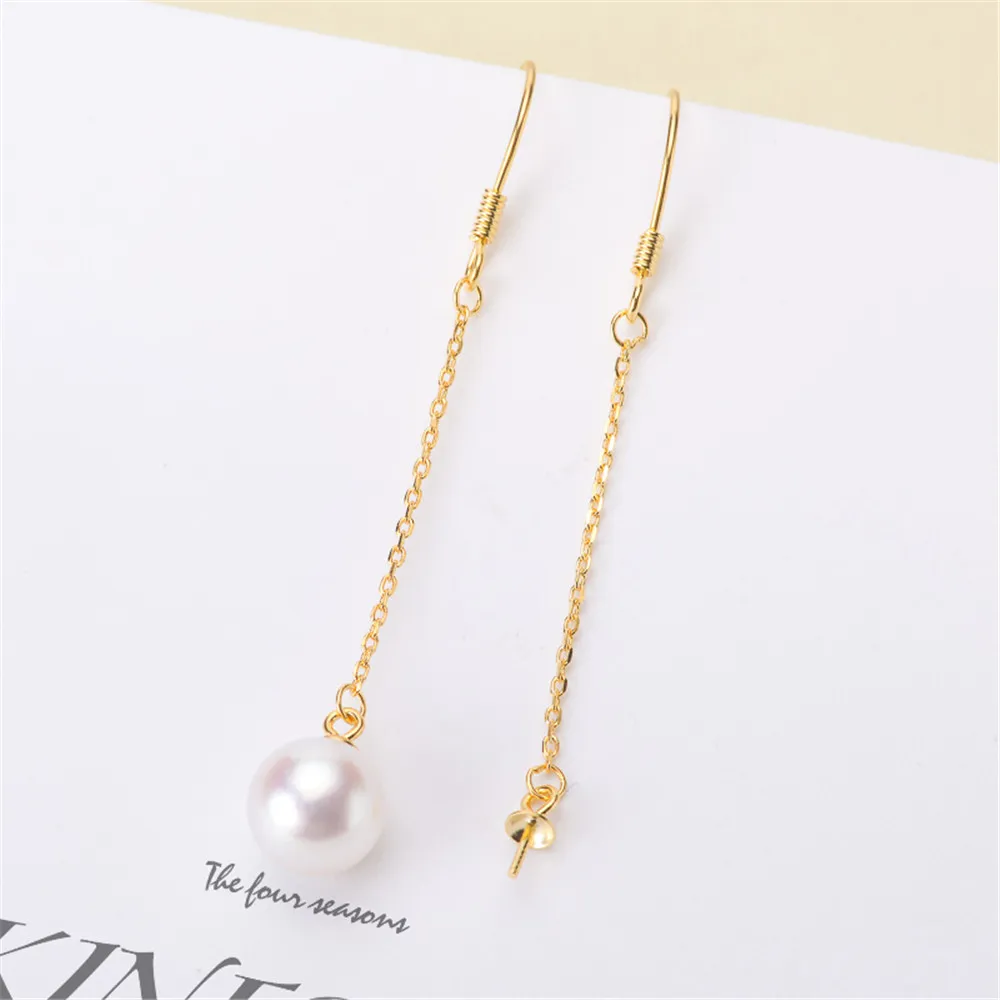 

S925 Sterling Silver Ear wire DIY Handmade Making Accessories Jewelry Findings Pearl Earring Settings Charm