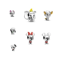 new 925 sterling silver animal elephant puppy dangle charms pendant diy beads bracelets women fine jewelry accessories wholesale