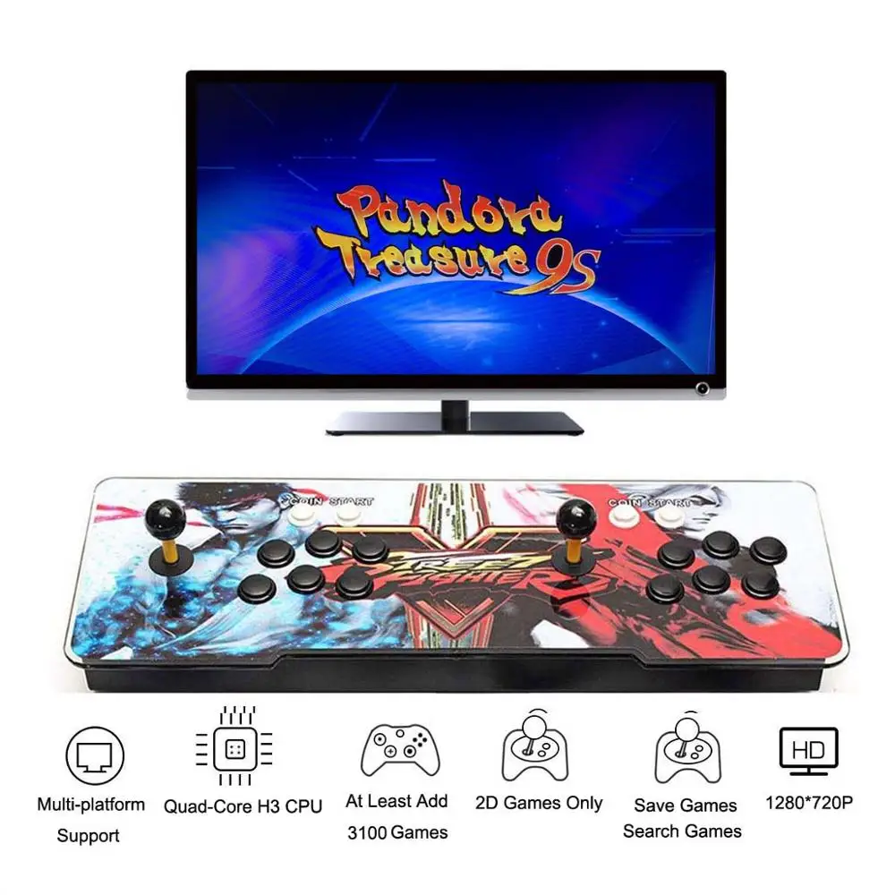 3D Pandora 7 2327 в 1 аркадная видеоигра консоль 1920x1080 Full HD 2 игрока аркадная машина Поддержка TF карты, чтобы добавить больше игр - Цвет: SF V
