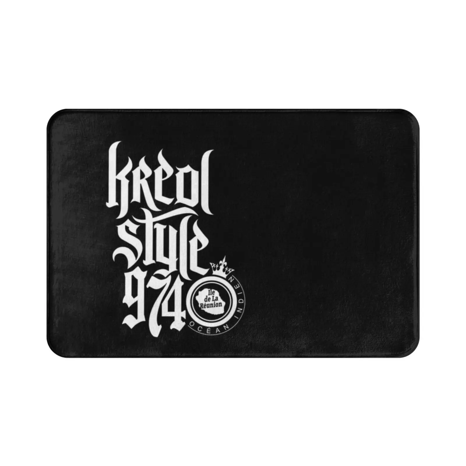 Белая искусственная подстилка в стиле креола коврик мягкая с логотипом 974 креол