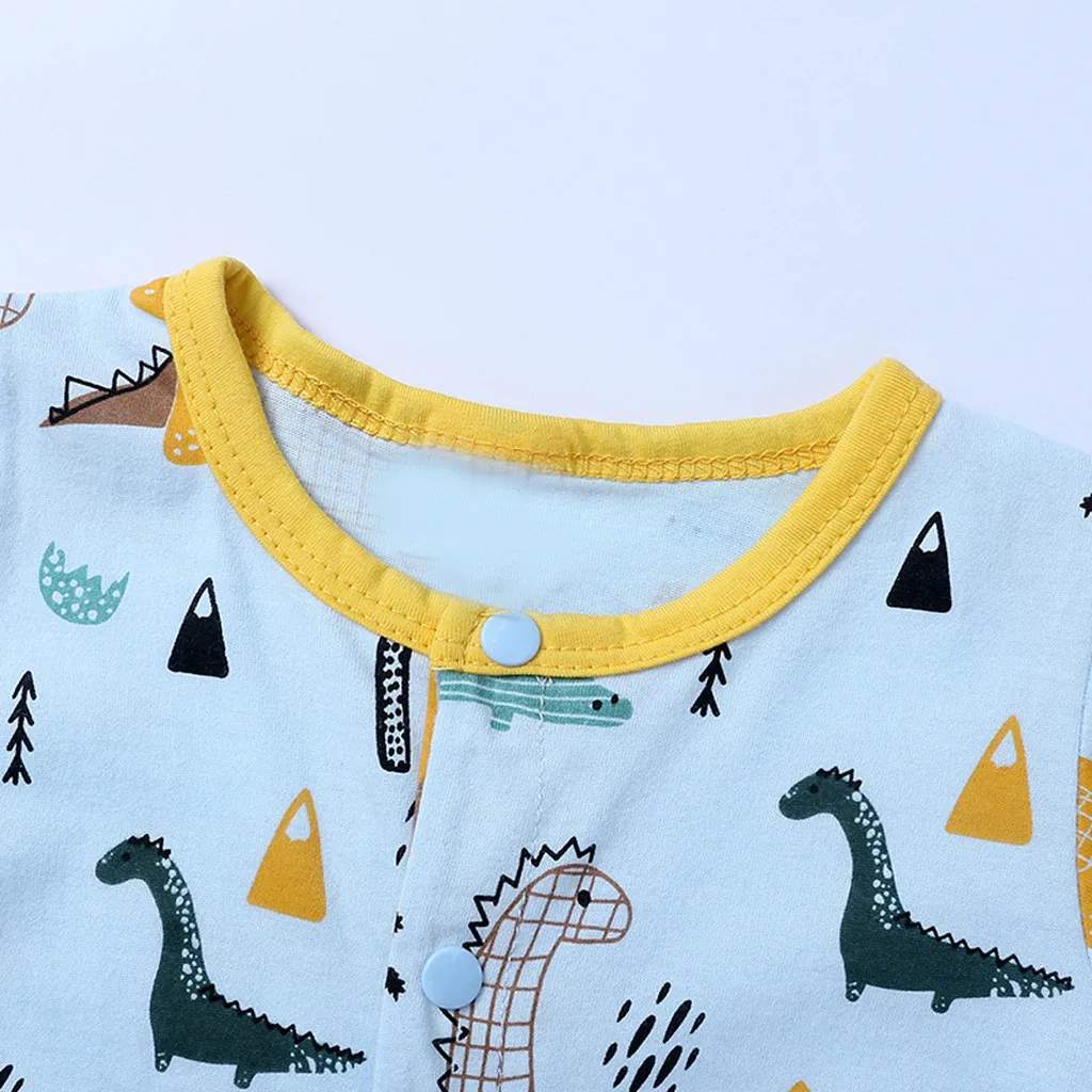 New Summer Infant Toddler Baby Romper Short Sleeve Dinosaur Print Cotton Newborn Jumpsuit Boys Girls Outfits Clothes |
