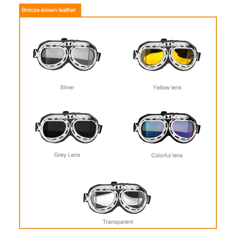 Мотоциклетные очки винтажные ретро времен Второй мировой войны универсальные