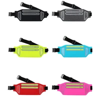 lightweight outdoor sports belt bag with double zip fastener waterproof invisible waist bag pockets for running yoga