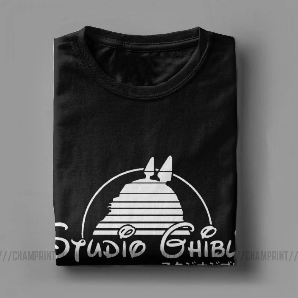 Новинка Studio Ghibli футболка для мужчин с круглым вырезом Тоторо 100% хлопковая
