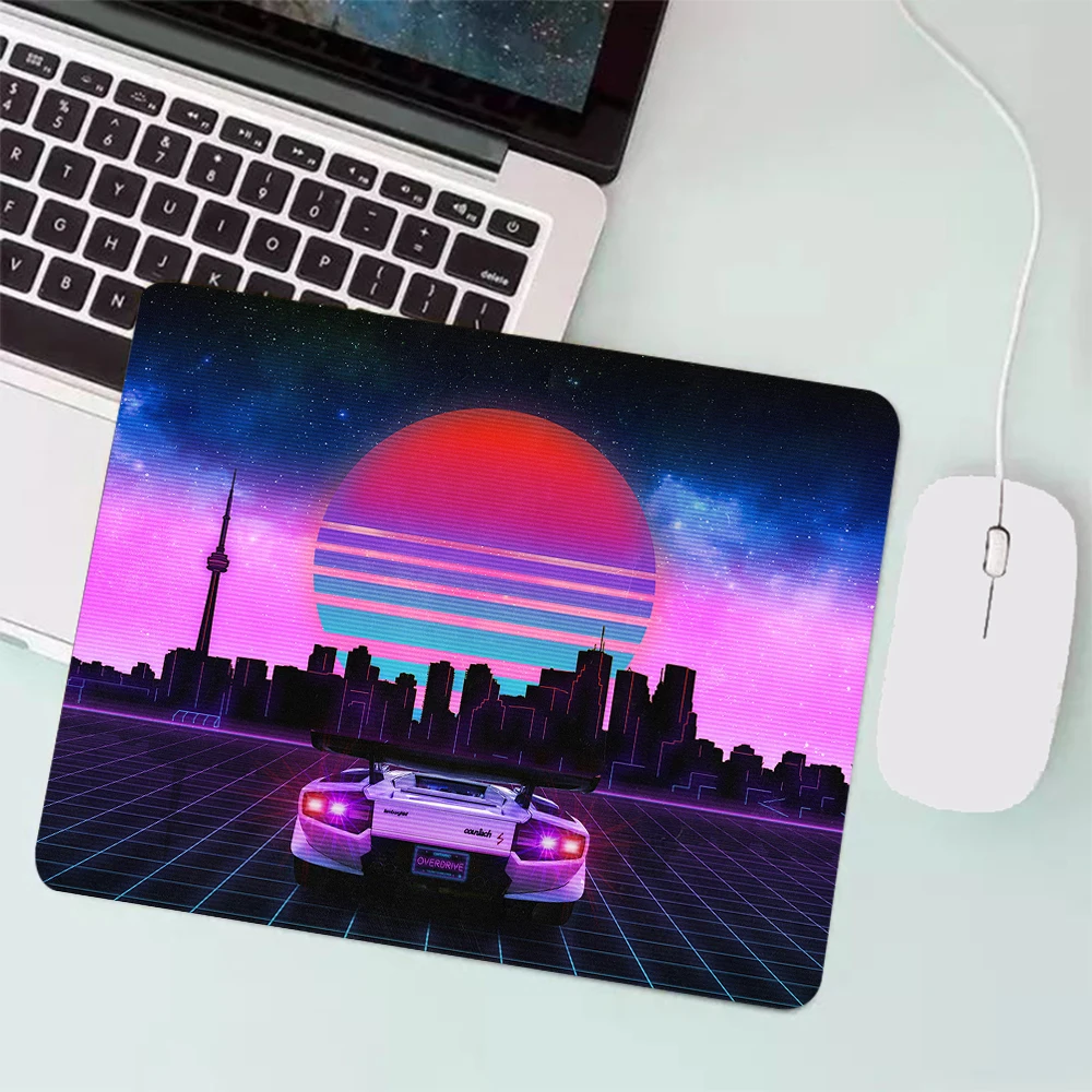 

Neon Retrowave Synthwave Car Small Gaming Mouse Pad Gamer Keyboard Mousepad Computer Office Mouse Mat Anime Mause pad Desk Mat