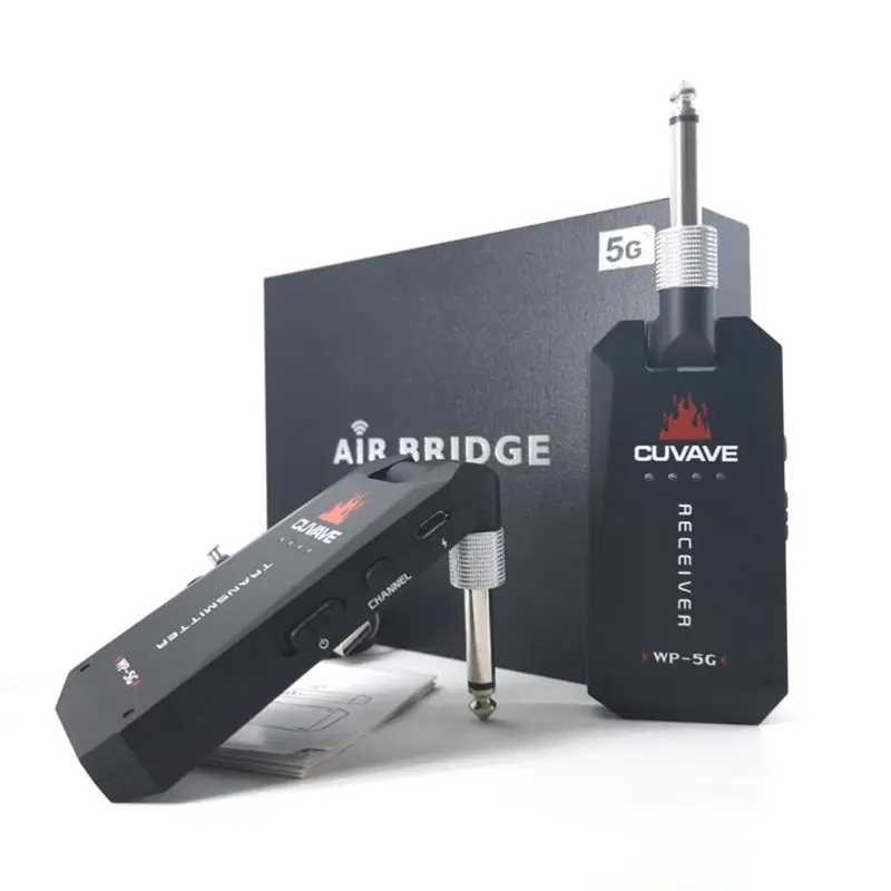 

5.8G Wireless Guitar System Transmitter Receiver Rechargeable For Electric Bass 87HF