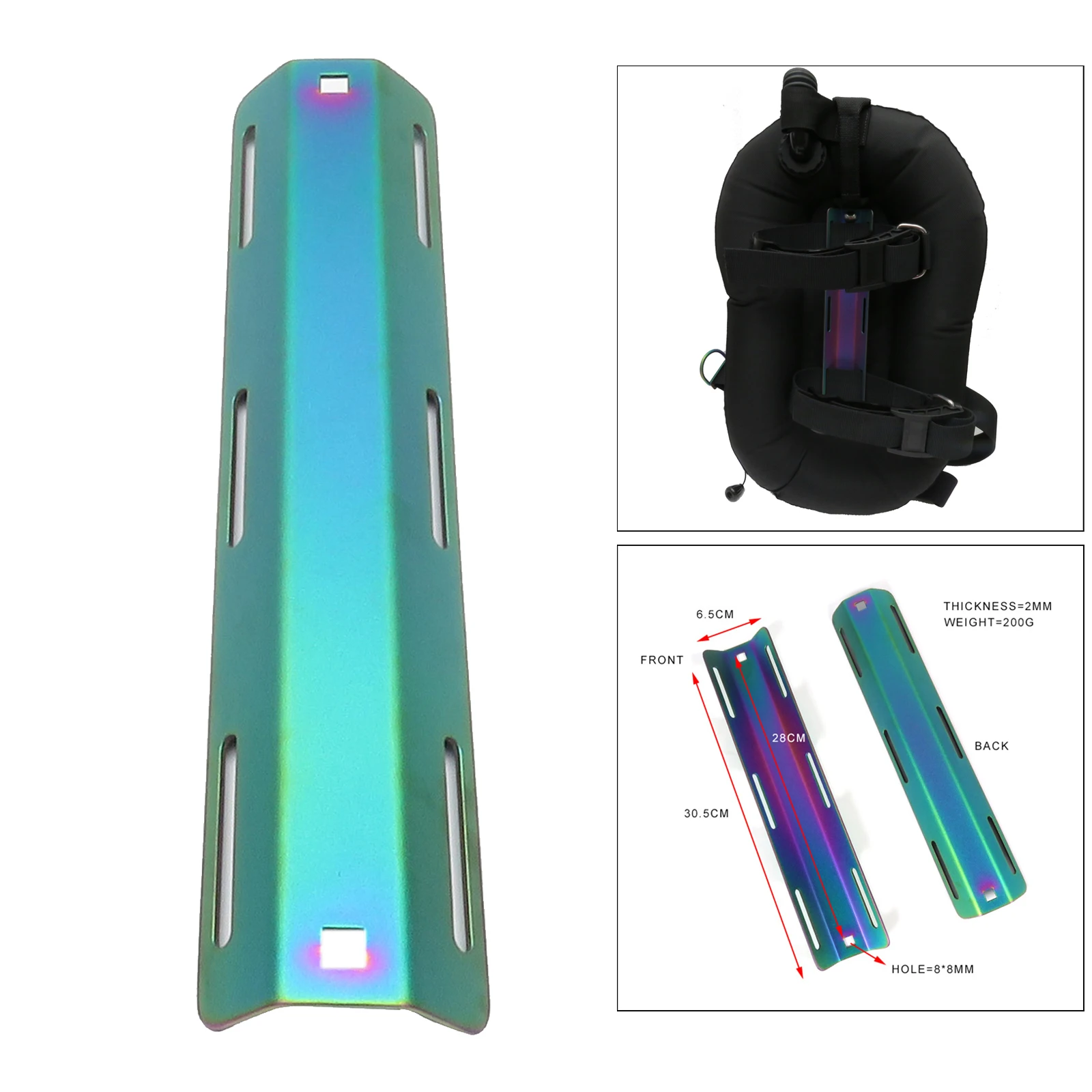 Адаптер для резервуара дайвинга из титанового сплава крепления задней панели BCD