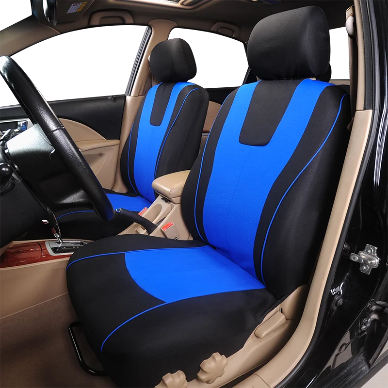 Универсальные синие чехлы на сиденья автомобиля из полиэстера защищает сиденье